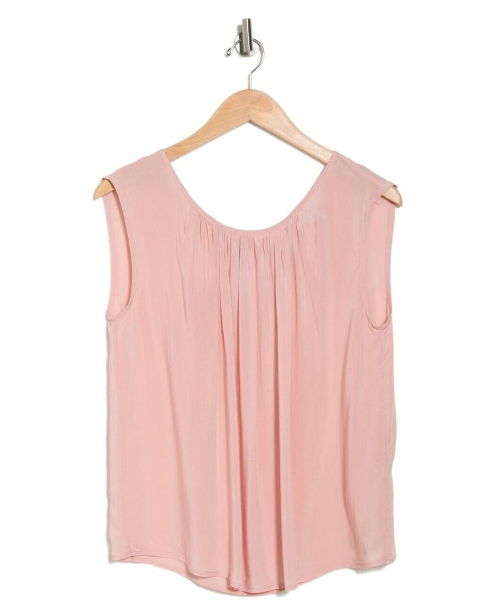magaschoni Sleeveless Crew Neck Woven Blouse Size M NEW (b30)